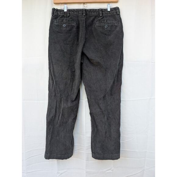 LL Bean Mens Stretch Country Corduroy Pants Sz 35w 30L Natural Fit Dark Charcoal - Picture 3 of 6